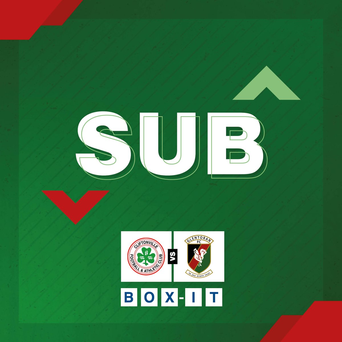 𝗦𝗨𝗕𝗦𝗧𝗜𝗧𝗨𝗧𝗜𝗢𝗡 78' Kirk McLaughlin replaces Niall McGinn Cliftonville 2-0 Glentoran