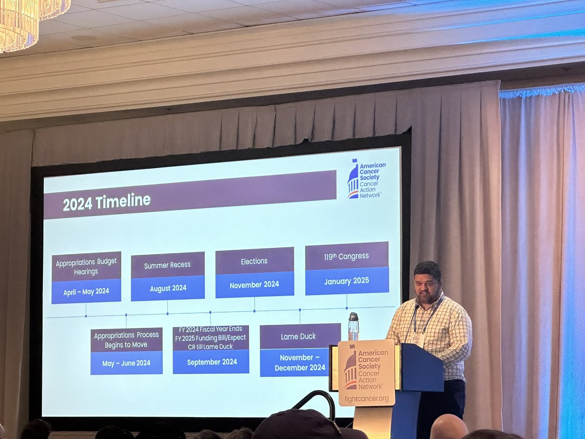 ACSCAN's tweet photo. "We have to make sure our priorities are the top priorities".
Nishith Pandya from our federal team shares that despite challenges, we're going to fight to make cancer a national priority through our federal legislative advocacy.
#SLASummit https://t.co/Fcq9fHM1bV