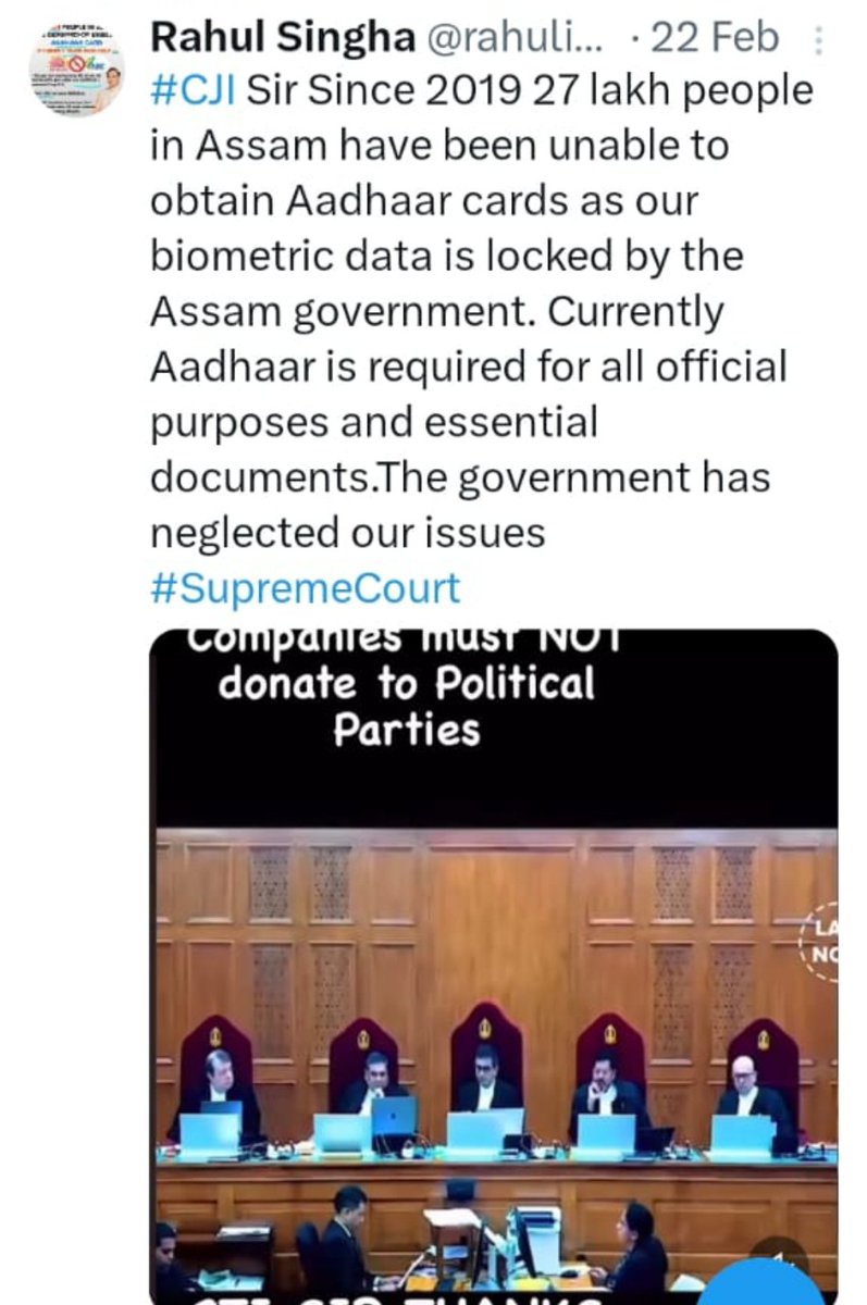 rahulind939's tweet photo. @LiveLawIndia Please sir help us 🙏🙏 we need Aadhar #SupremeCourtOfIndia  @LiveLawIndia @SCJudgments https://t.co/4auTv9lKo6