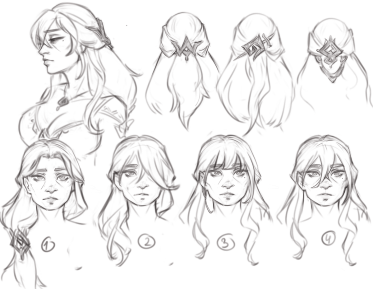 some hairstyle ideas for my dwarf.