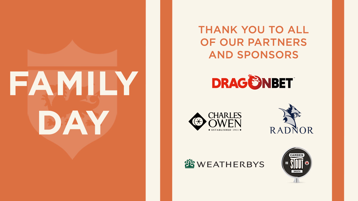 Thank you to everyone who attended Family Day!👪 We would like to thank our sponsors for all your continued support👏 Mayor of Wrexham @weatherbysltd @DragonBetWales @NightingaleHH @CharlesOwenHats @Radnorhills