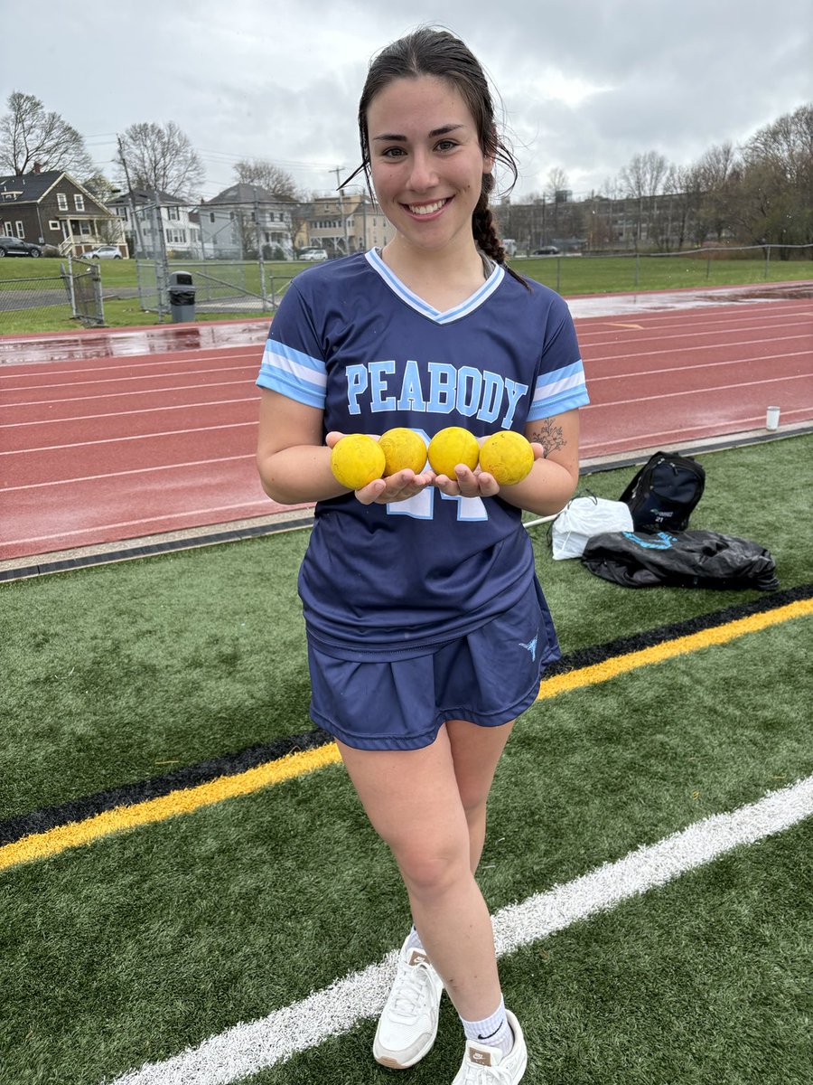 PhilStacey_SN's tweet photo. Four goals today for Peabody’s Ally Bettencourt, including the game-winner in OT, as her Tanners take down Beverly in the rain, 7-6, in a battle of unbeaten Northeastern Conference girls lacrosse powers. https://t.co/d6wgrRAJ9U