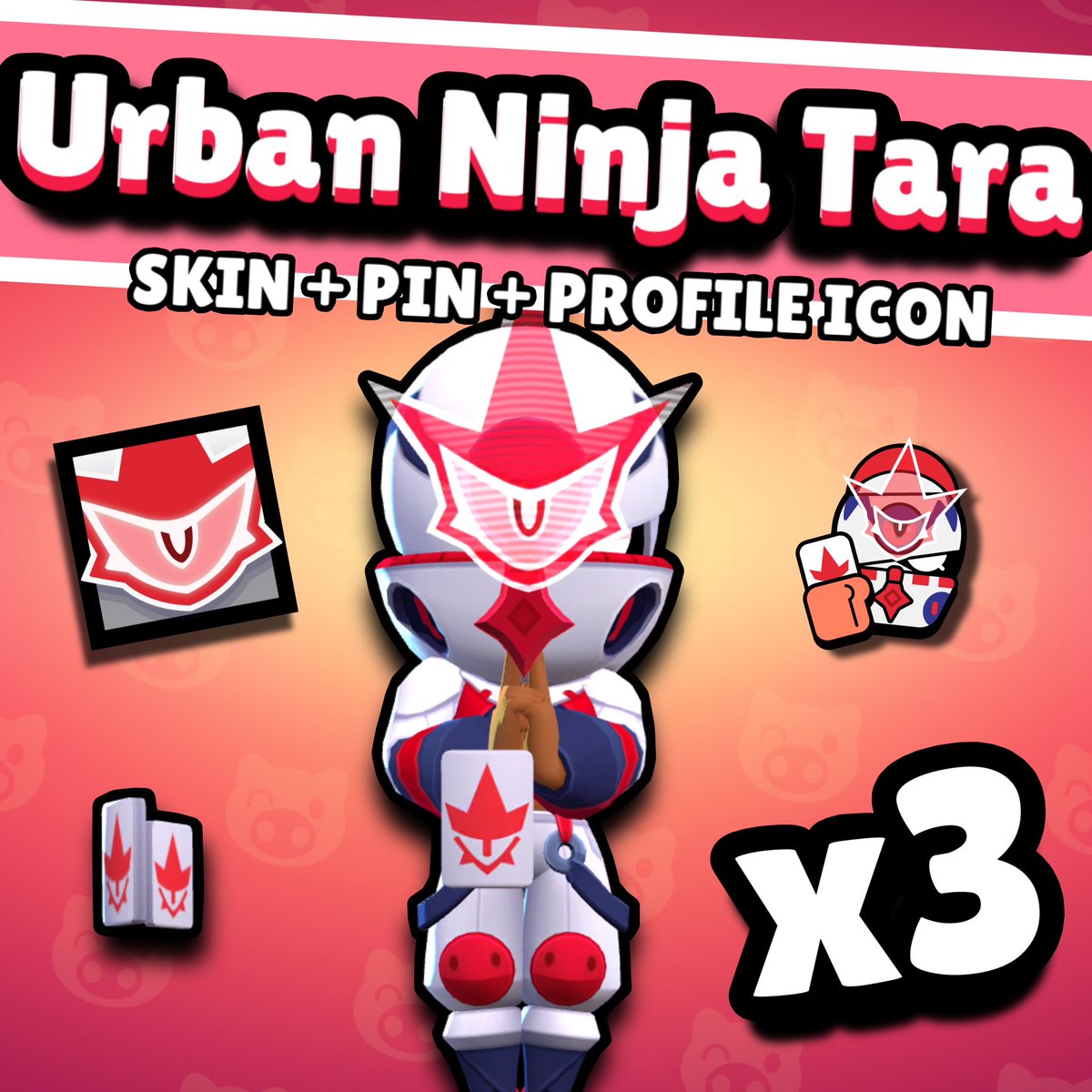 TTL_gamers's tweet photo. 🎁 x3 Urban Ninja Tara Giveaway! (Skin + Pin + Profile Icon)

How to enter:
❤️ Like + Retweet
✅ Follow @TTL_gamers &amp; @PlasmaOnCR 
⭐️ Tag 1 friend

Winners announced on May 2nd

#UrbanNinjaTaraGiveaway #BrawlStars https://t.co/XjlU7RyZQ8