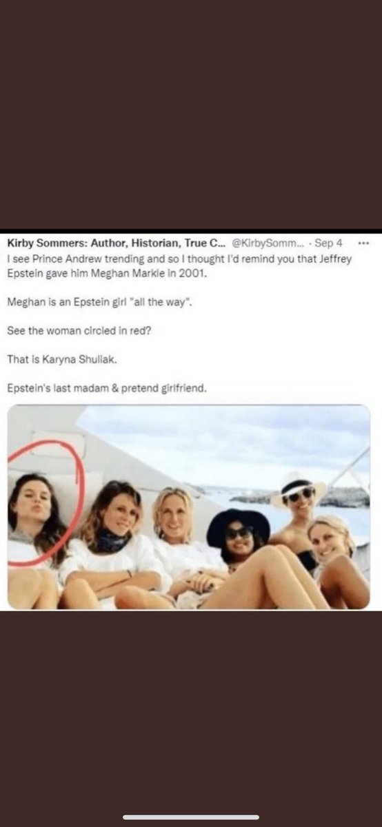 @sage1411 I think evidence will come out showing she slept with Andrew. She is already proven to be connected to yachting with Epstein’s girlfriend..