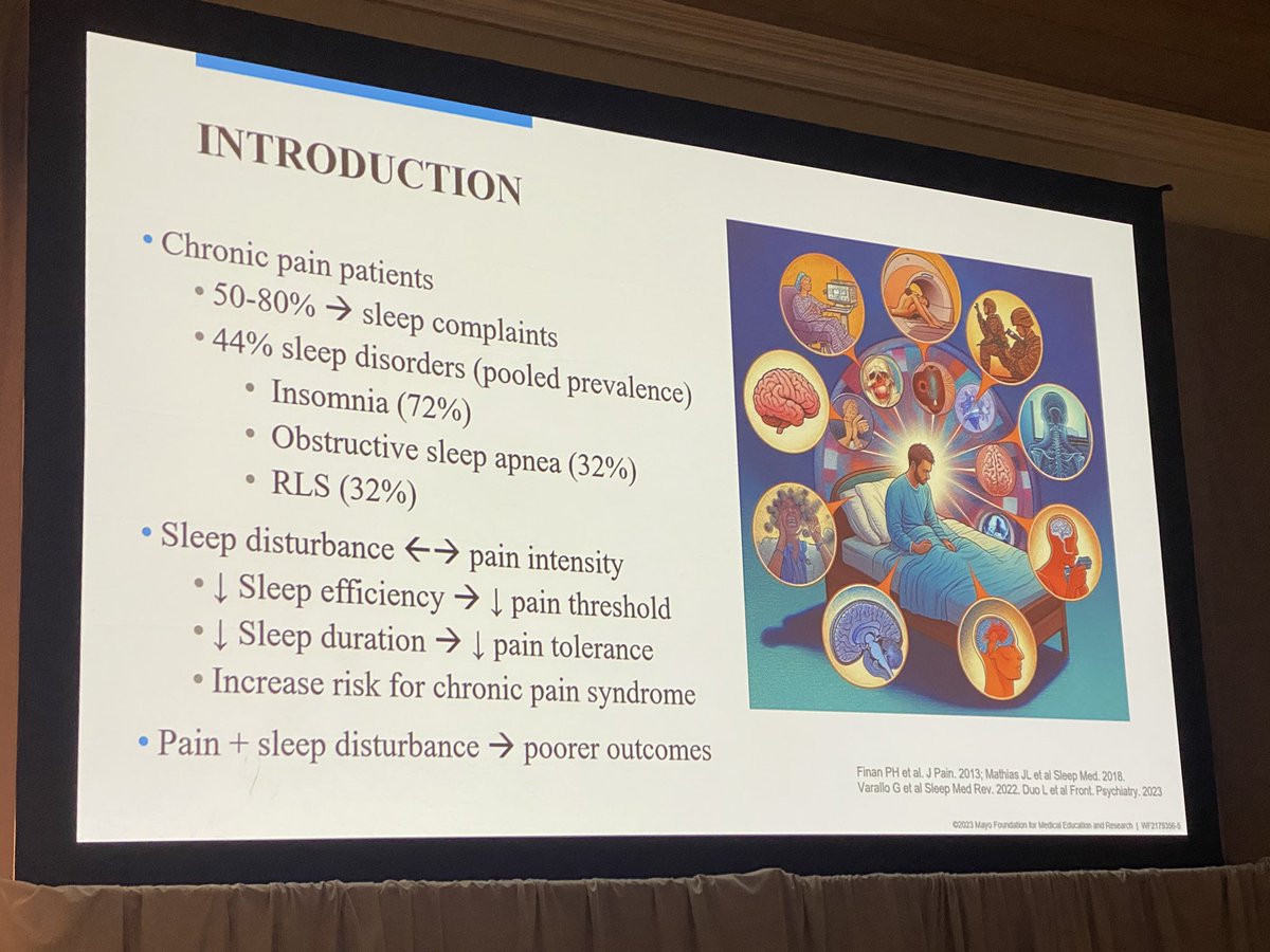 ZZZzzz…we all need sleep! Dr. Diego Zaquera Carvalho discusses the connection of sleep and pain….poor sleep increases inflammation & pain. @MayoClinicNeuro @MayoAnesthesia @DrNatStrand
