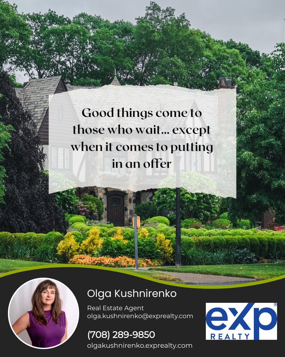 Good things come to those who wait, but in the world of real estate, waiting to put in an offer could mean losing your dream home to someone else.

#realestateadvice #homebuyingtips #realestateagent #homebuyingprocess #propertysearch #househunting