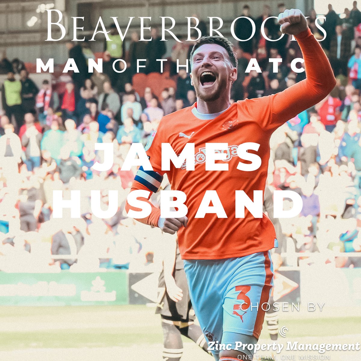 90+2' - Today's @Beaverbrooks Man of the Match chosen by @zinc_pm is James Husband.

🍊#UTMP | 3-1