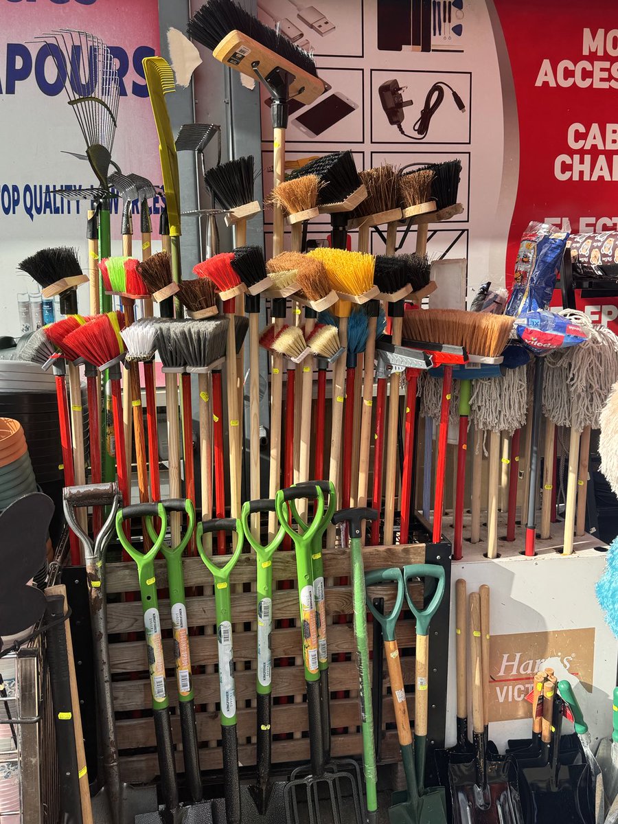 Big broom selection at Bargain World in Handforth.