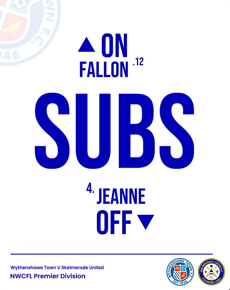 ⏱️89’ Another Substitute for Town on comes Niall Fallon and off comes Louis Jeanne 🔵 3-0 🔴 | #WythyTown | @nwcfl