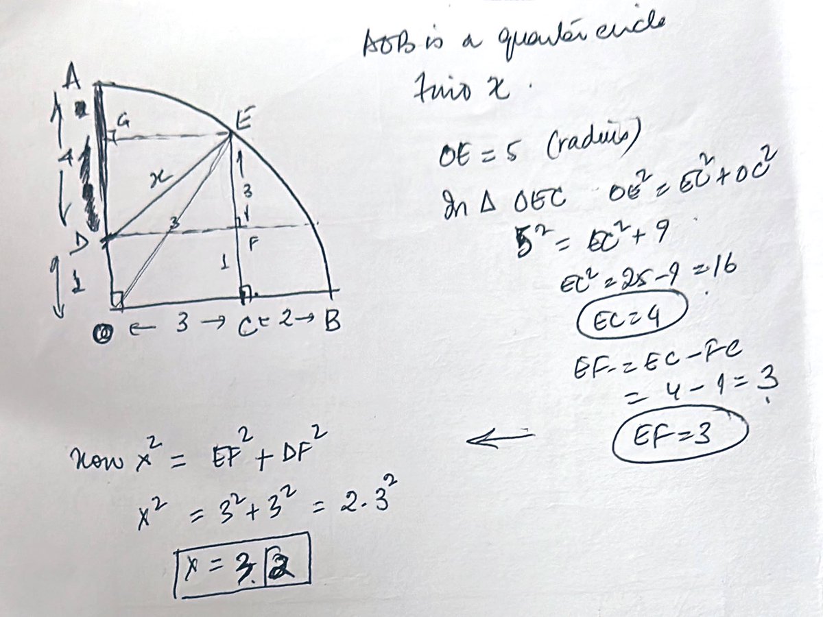 x = 3√2 #MojoMathsMasti