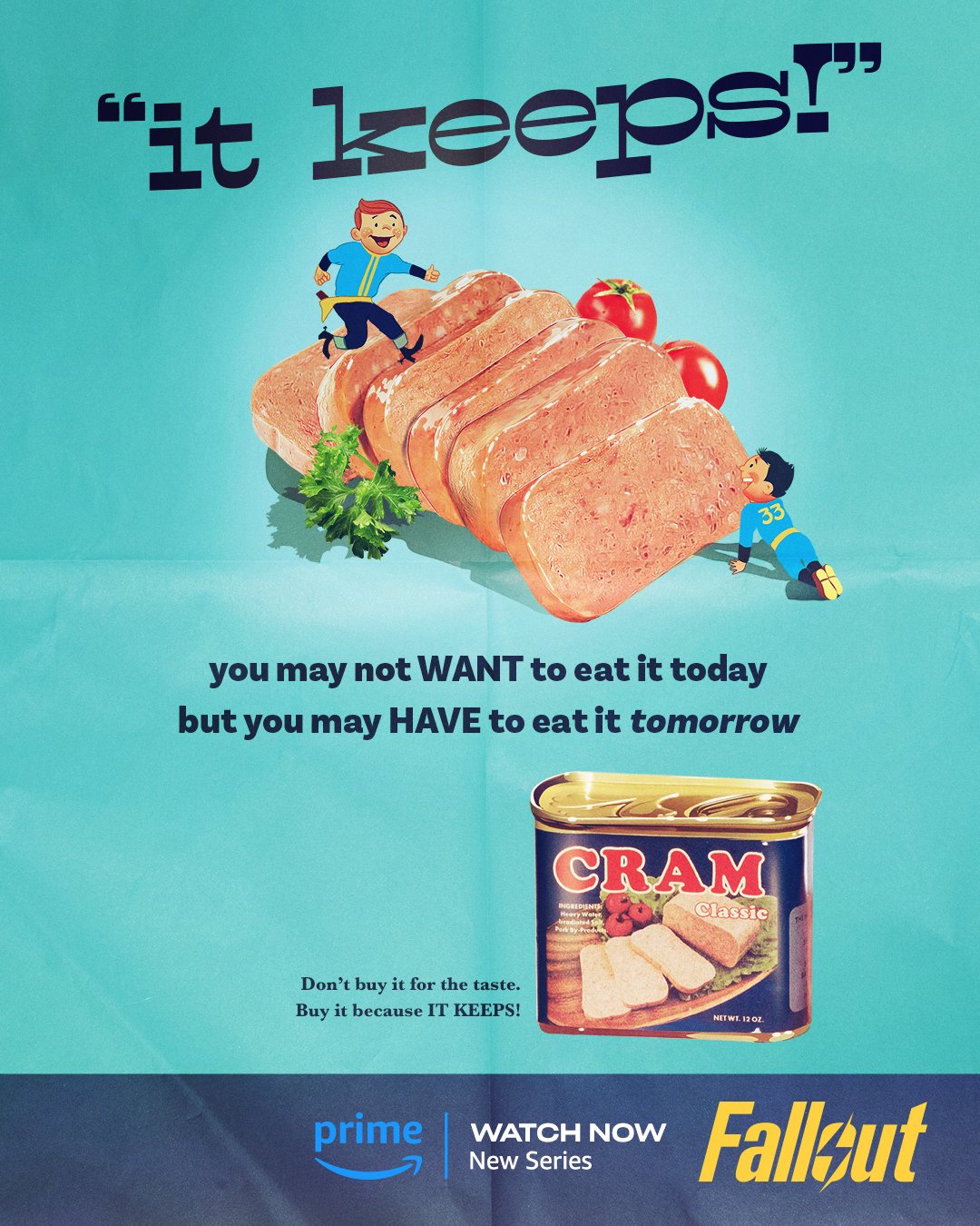 Creatieve posters van Fallout op Amazon Prime Video 