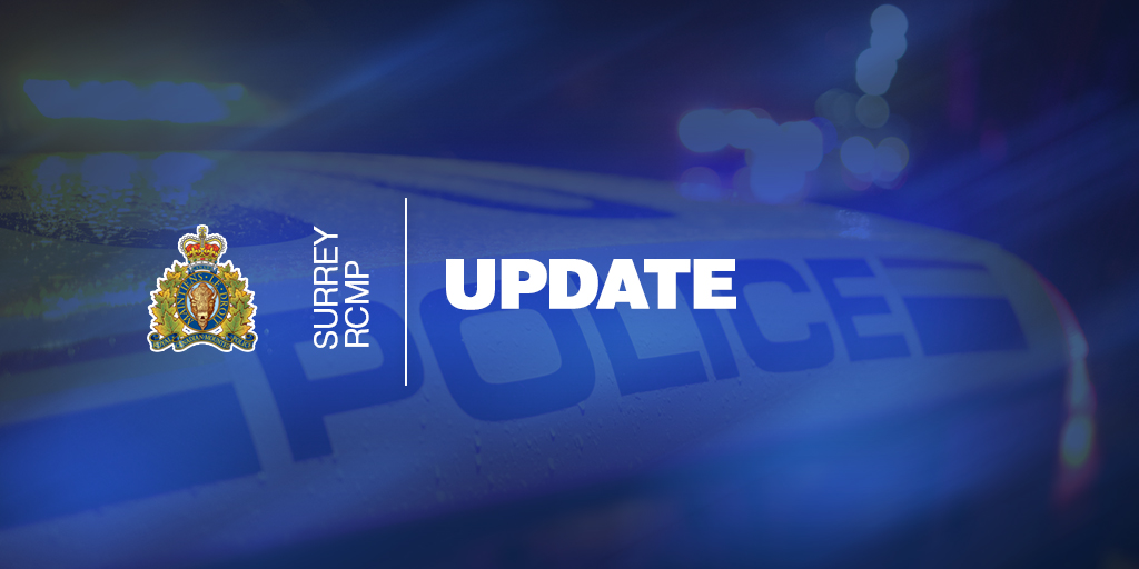 Surrey RCMP is updating the public that the 55-year-old woman who was reported missing after last being seen on April 18 has been located and is safe. Thank you to the public, media as well as our policing and community partners for their assistance.