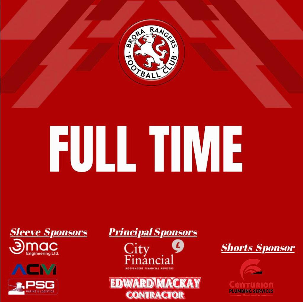 🔴 1 - 2 ⚪️ FULLTIME here at Golspie