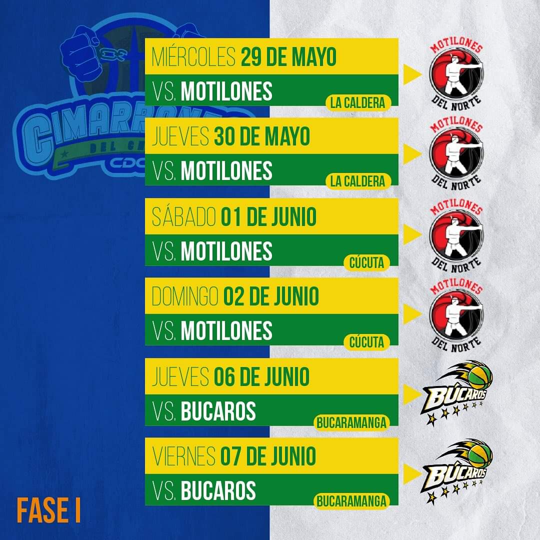 ¡Atención, aficionados del baloncesto! 📣 Aquí está el calendario de partidos del equipo Cimarrones del Chocó en la Liga de Baloncesto Colombiana 2024-1. ¡Marquen sus calendarios y únanse a nosotros para apoyar al equipo en cada juego!
