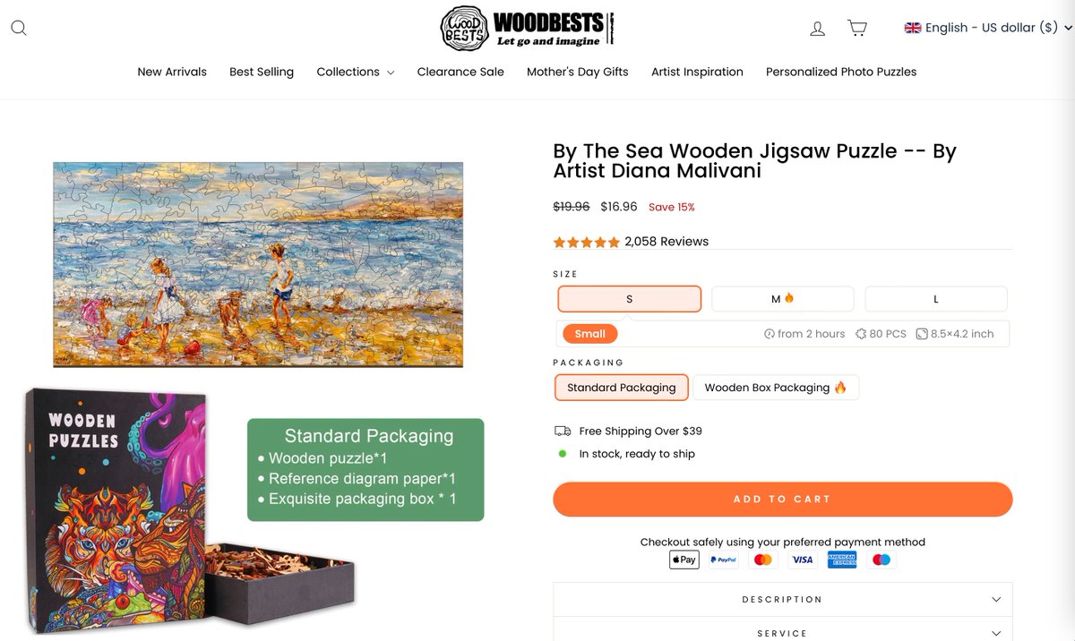 Wooden Jigsaw Puzzle made from Diana Malivani's artwork 'By the Sea' and offered for sale by Woodbests

#wooden #woodenart #woodentoy #woodentoys #woodenpuzzle #woodenpuzzles
#woodentoysuk #woodentoyshop #woodenjigsaw