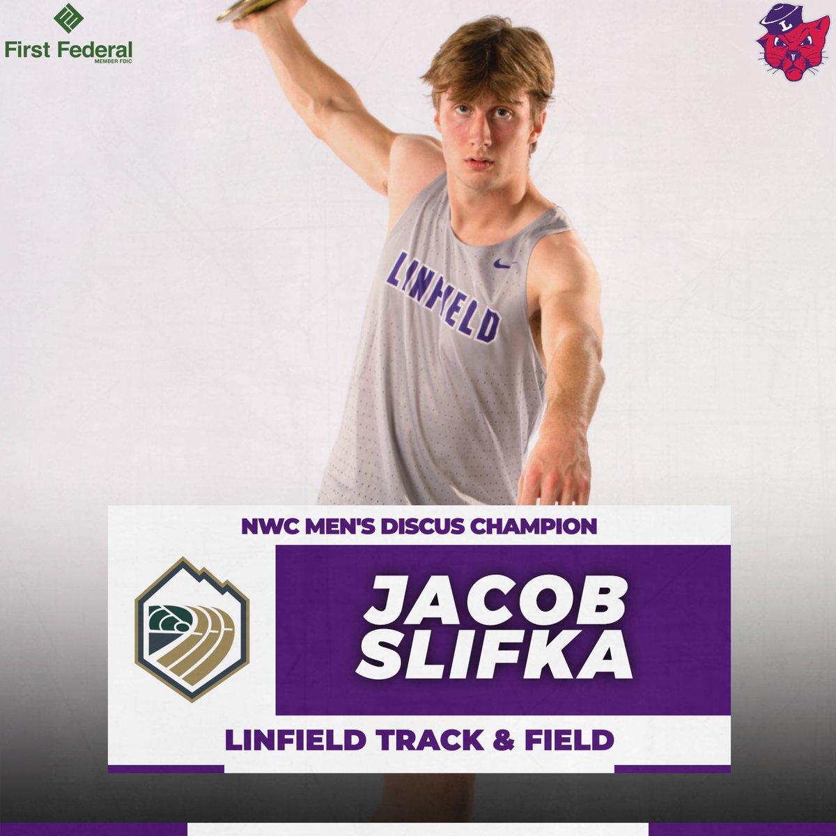 LinfieldXCTF's tweet photo. Kira Hawaaboo wins the women's long jump with a nation-leading mark of 19-6ΒΎ while Jacob Slifka captures his third consecutive men's discus titleπ£π΄
Read the full story and see more photos at: https://t.co/eAWfnTvPV8
#RollCats | #LinfieldTF | #d3tf https://t.co/lapXAAq0iy