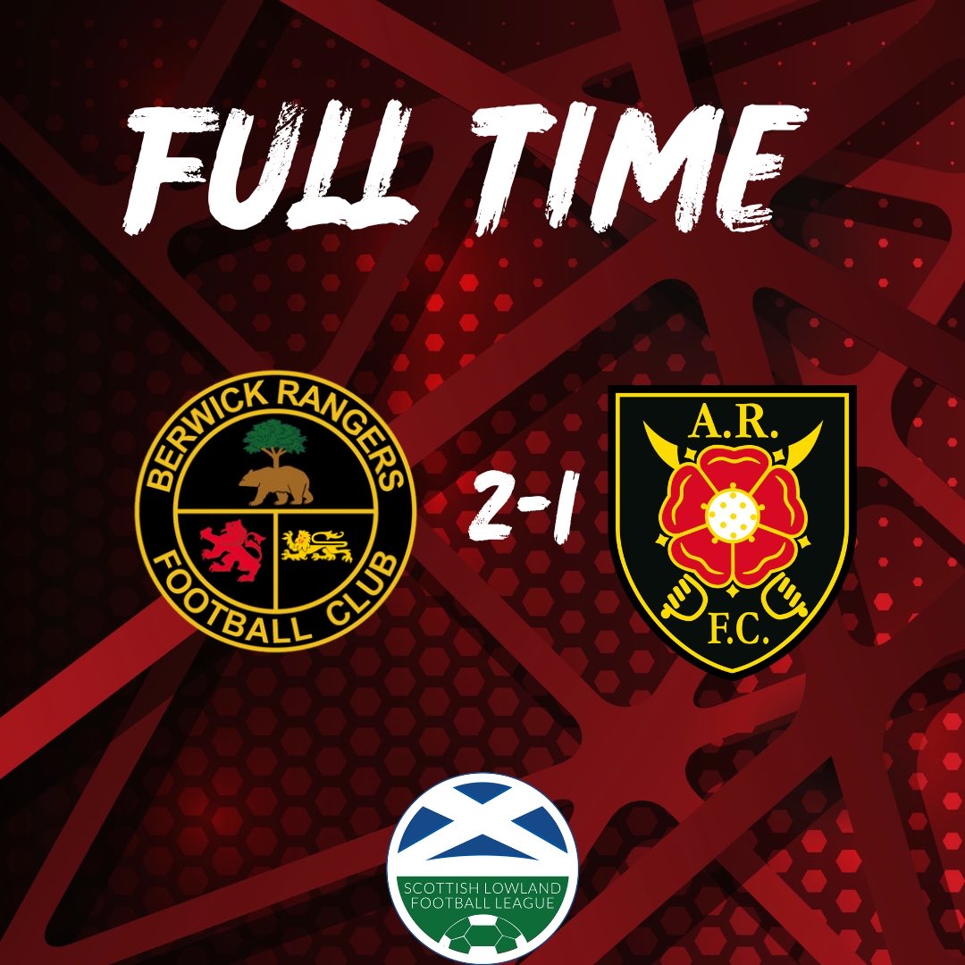 Our maiden @parksmotorgroup @OfficialSLFL ends in defeat to Berwick Rangers Thanks to all our fans for their outstanding support this season it is is greatly appreciated and we’ll see you again in July to do it all over again