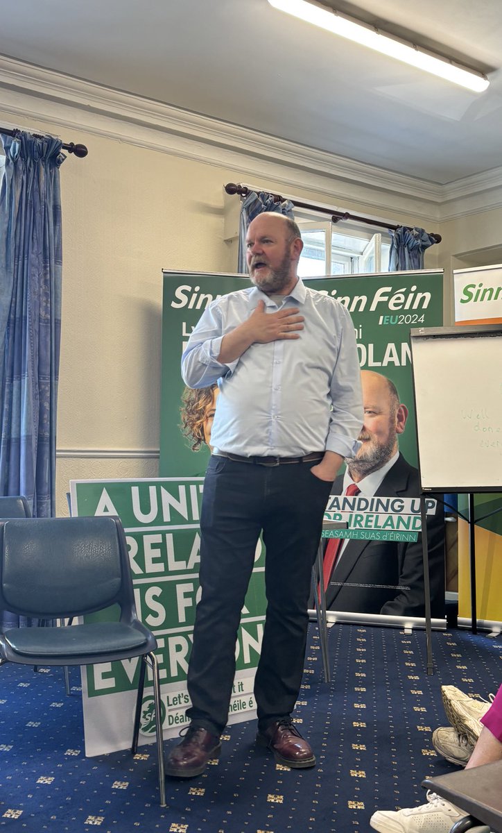 Sinn Féin candidate for the European Parliament elections @DaithiDoolan speaking about standing up for Ireland in Europe. Go raibh maith agat a Dhaithí!