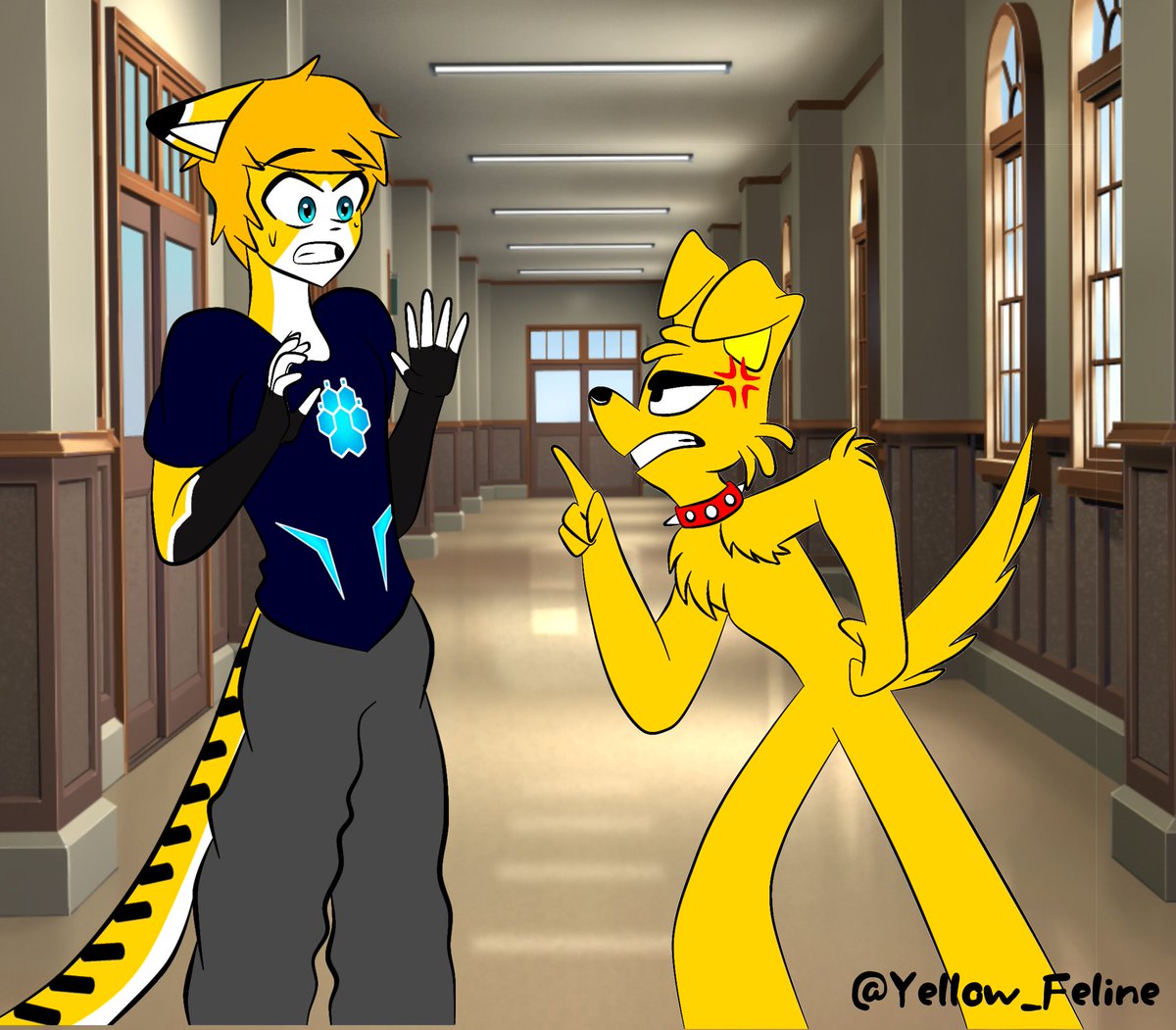 Yellow_Feline's tweet photo. 2017 vs 2024 well. I was a fan of Zoophobia created by vivziepop so I hope you guys liked it #Zoophobia #Zoohpbiafanart #Rustyzoophobia
#ZoophobiaOC

Also my character didn't doing anything. I was just a introvert students that's all... https://t.co/GlCJwcxvtw