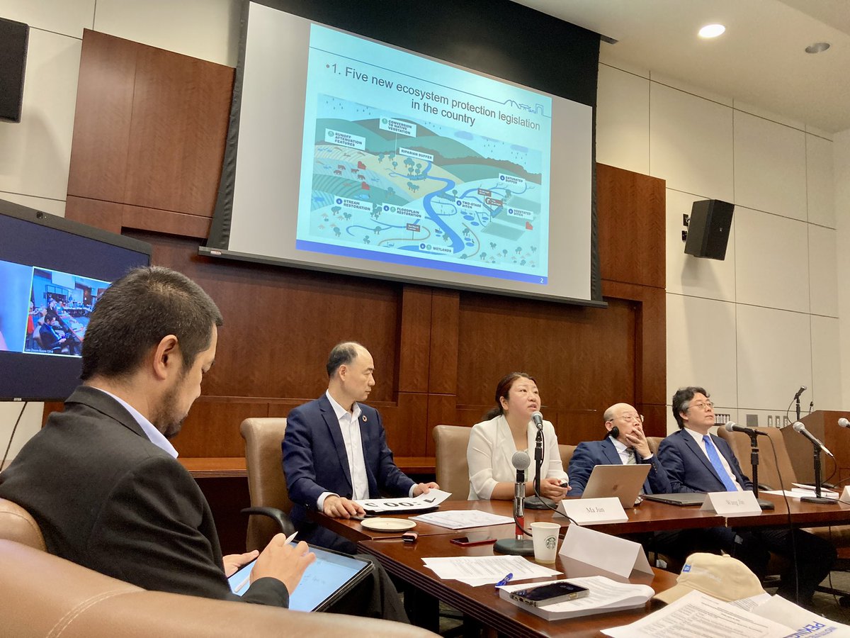 We learned a lot from several of China’s most prominent environmental advocates at our @UCLA symposium yesterday. Thanks to all who joined especially MA Jun, ZHANG Jingjing, REN Peng, and ZHAO Zhong, who is an Emmett Institute Distinguished Fellow, and our @greenlawchina