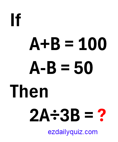 Can you solve today's easy quiz❓
Calculate without calculator❓
#Quiz #RIDDLE #puzzle #math #brainteaser #mindgames #ezdailyquiz