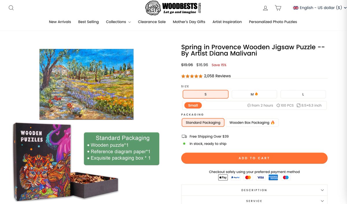 Wooden Jigsaw Puzzle made from Diana Malivani's artwork 'Printemps en Provence' and offered for sale by Woodbests

#wooden #woodenart #woodentoy #woodentoys #woodenpuzzle #woodenpuzzles
#woodentoysuk #woodentoyshop #woodenjigsaw #woodenjigzaws #woodenjigsawpuzzle