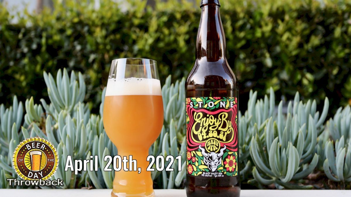 Beer of the Past for Apr 20th, 2021: Enjoy By 04.20.21 Hazy IPA from Stone Brewing Co. (botd.us/2E4YzM) in Escondido, CA. #beer #beergeek #lovebeer #beertography #craftbeer #ilovebeer #drinklocal #beersnob @StoneBrewing