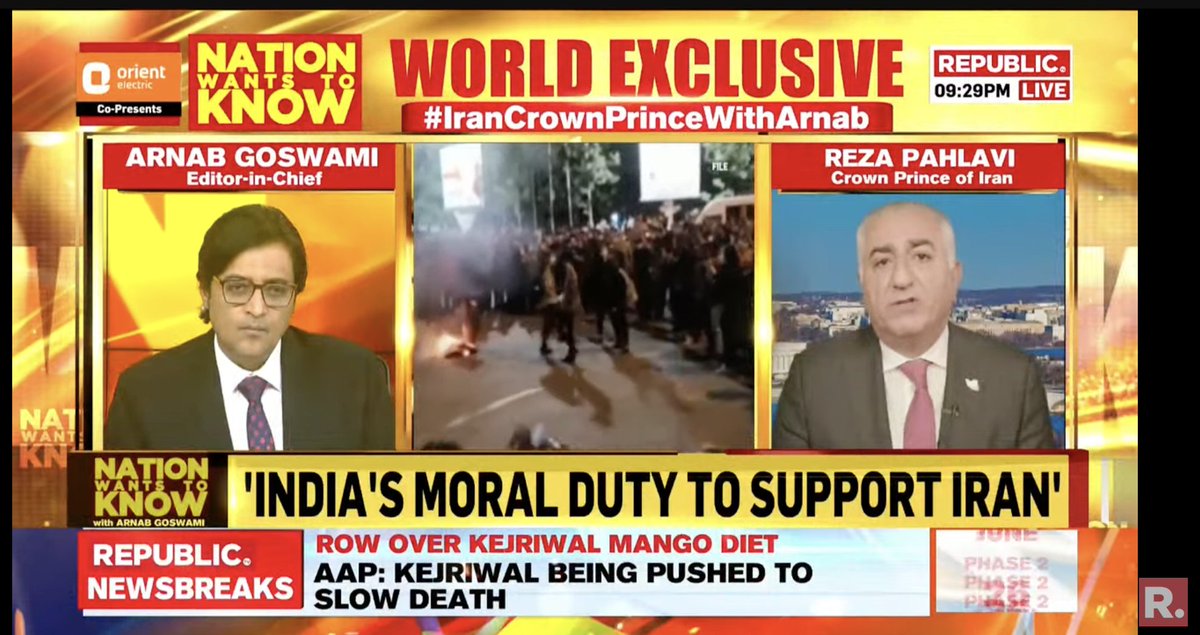 MEGA WORLD EXCLUSIVE #IranCrownPrinceWithArnab | 'Iran's neighbourhood is frustrated with Russia and China': Crown Prince of Iran Reza Pahlavi (@PahlaviReza) on Nation Wants to Know - youtube.com/watch?v=LB1C8z… #Iran #Israel #RezaPahlavi #IranIsraelConflict #NationWantsToKnow