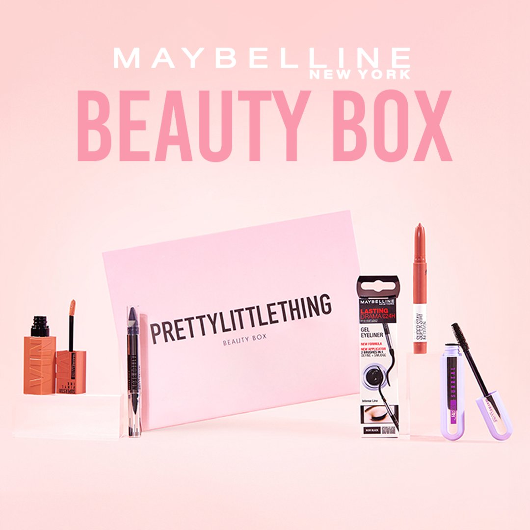 PrettyLittleThing x Maybelline Beauty Box (Worth £50) for only £15... 💖😱 👀 Shop here 🤝 plt.shop/3vS2LN0