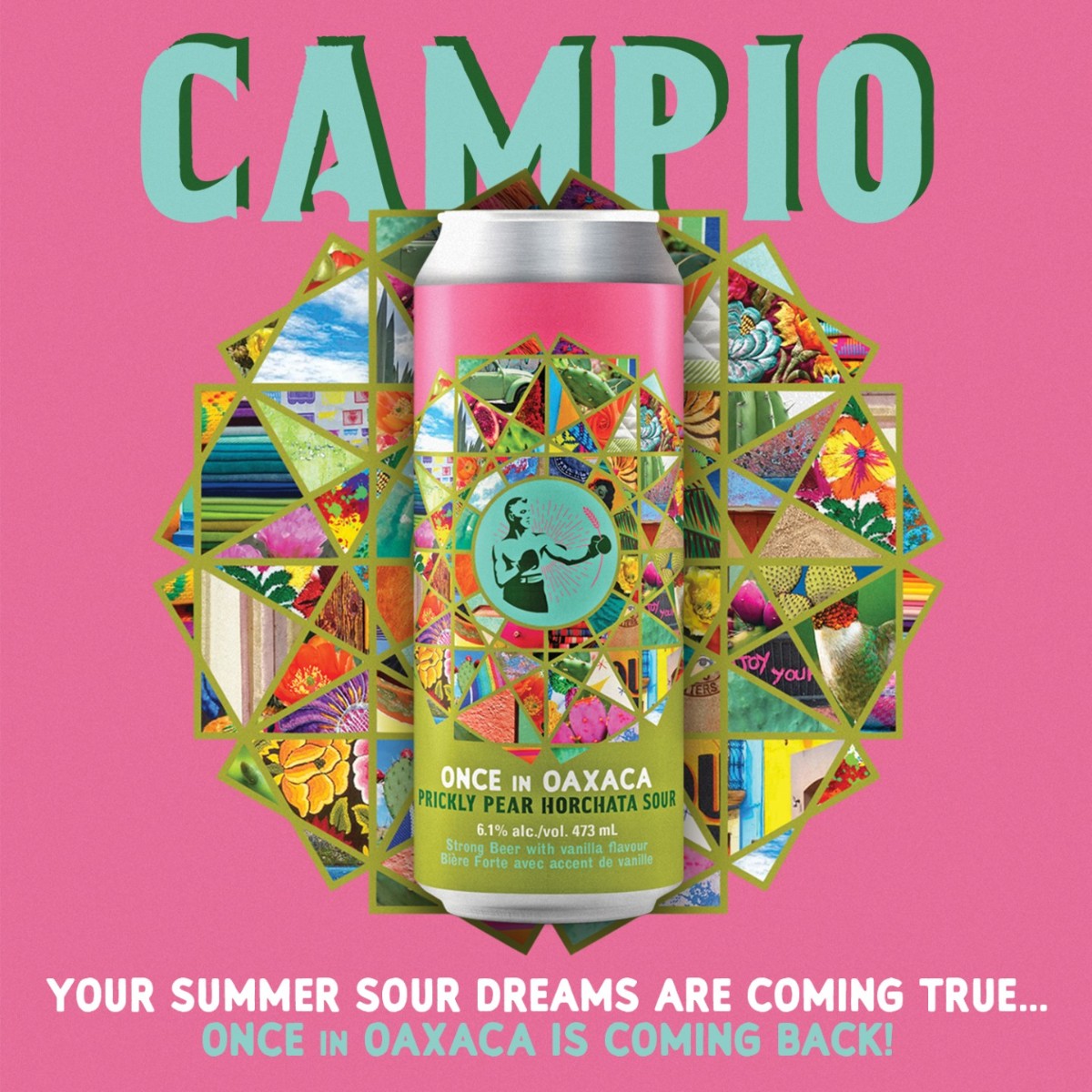 The wait is almost over! Once in Oaxaca Prickly Pear Horchata Sour will soon be back in your hands (and fridge) 🍻 Once in Oaxaca takes inspiration from a fluorescent pink street drink in Oaxaca, Mexico: Horchata. Perfect for dreaming up your next vacation (or staycation).