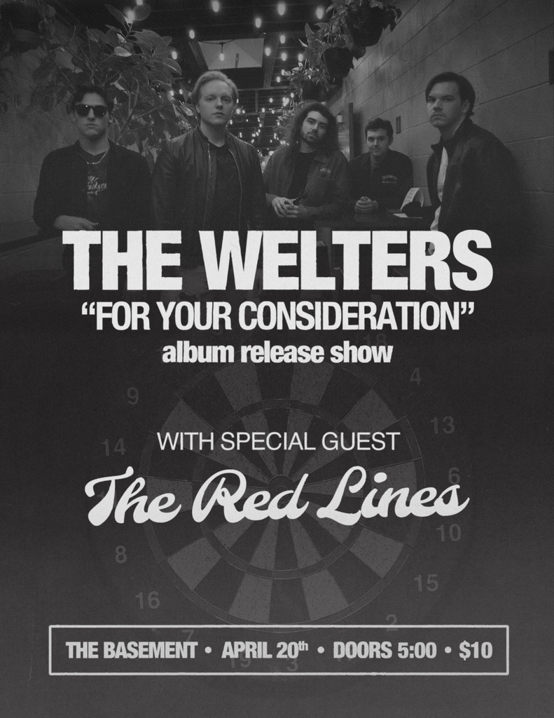 TONIGHT!! The Welters and The Red Lines are in the house at 5:30PM! Doors at 5. Grab tickets at thebasementnashville.com or at the door.