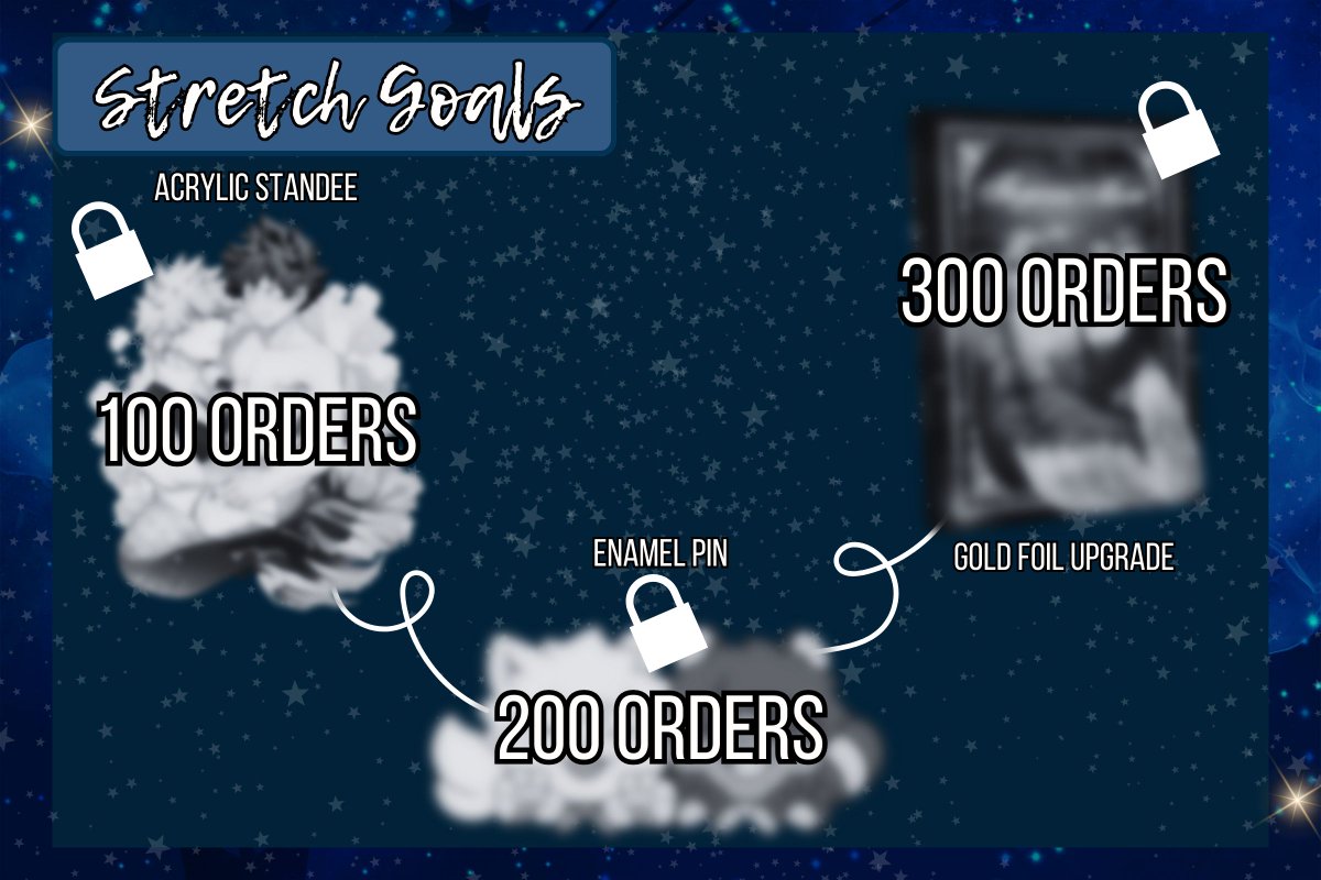 🦄🧜‍♂️ Stretch Goals 🐉🧚‍♂️

The magic doesn't end with our bundles - we also have a gorgeous selection of stretch goals! As each is unlocked, they will be included for free with eligible bundles!

✨ 100 orders: acrylic standee
✨ 200 orders: enamel pin
✨ 300 orders: foil upgrade