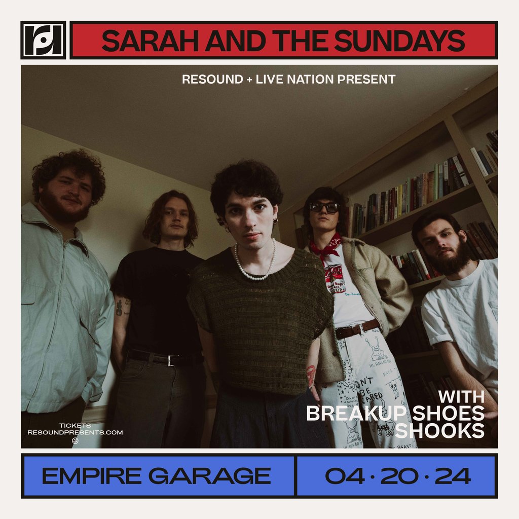 .@sarahandthesundays are coming to @empireatx tonight with @breakupshoes and shooks ⚡️ tickets still avail at the link below. doors at 7, music at 8! seetickets.us/event/Sarah-an…