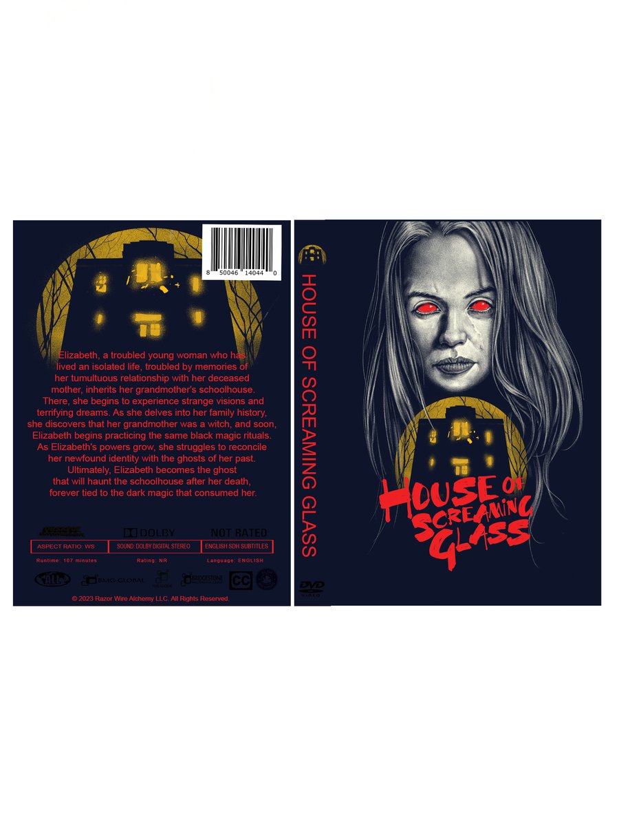 dwilliams666's tweet photo. First look at DVD wrap and disc art for "House of Screaming Glass" - coming May 2024. Streaming everywhere. https://t.co/zdTLYHQZfI