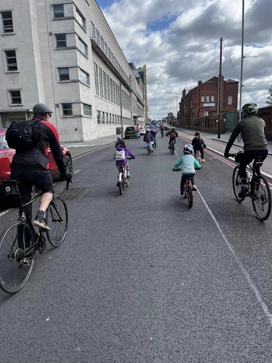 samuelshoesmith's tweet photo. Today it was #KidicalMassNottingham!  
First ride of 2024. We had 70 riders!  

It happened on the #SafeStreetsNow campaign day.  We want fundamental changes to make our streets suitable for walking and cycling.

Kids are traffic too.

#Nottingham #cycling #KidicalMassUK #bicycle https://t.co/VMBOktTstb