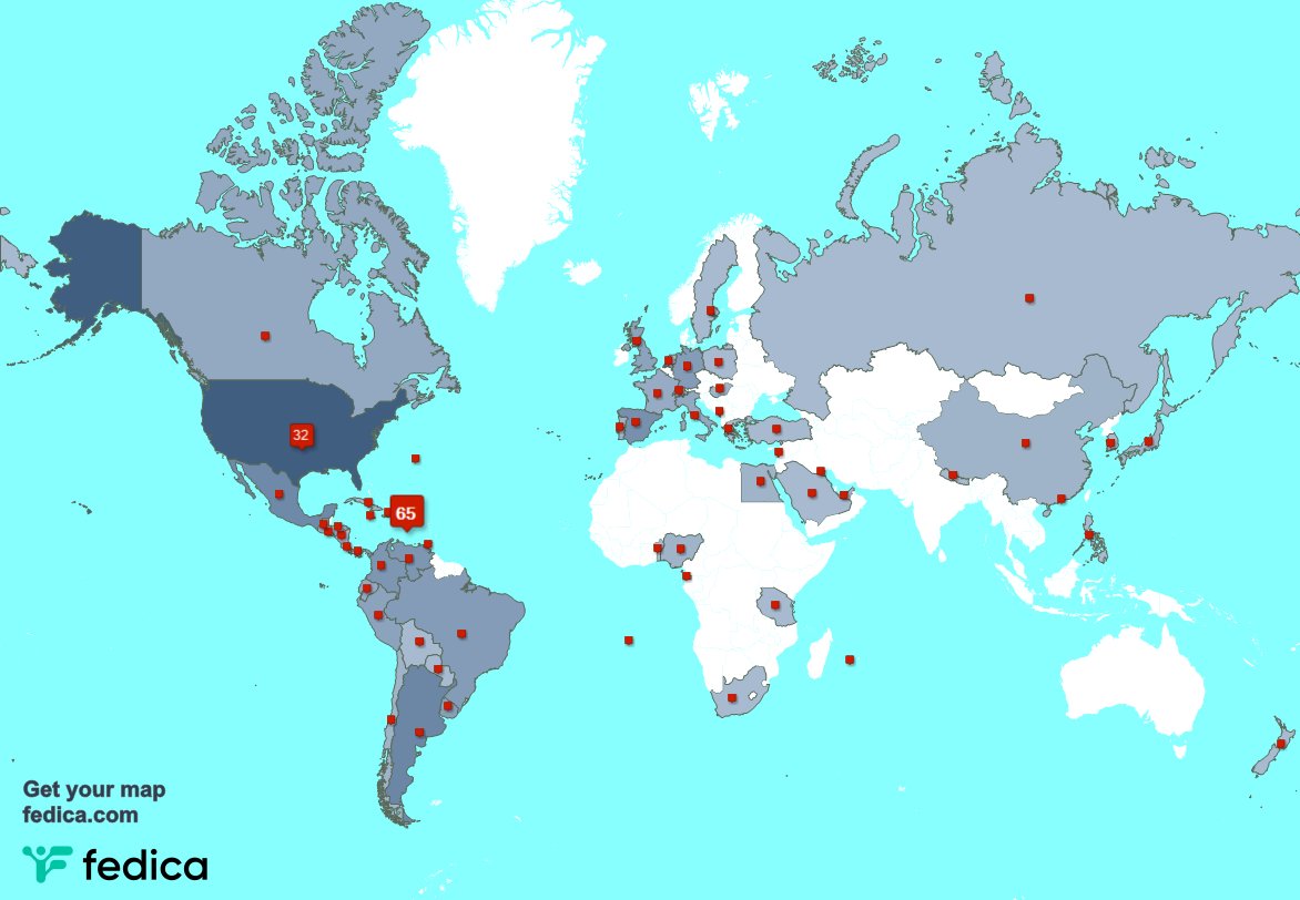 Tengo 23 nuevos seguidores, desde México, y más durante la última semana fedica.com/!gelmary_