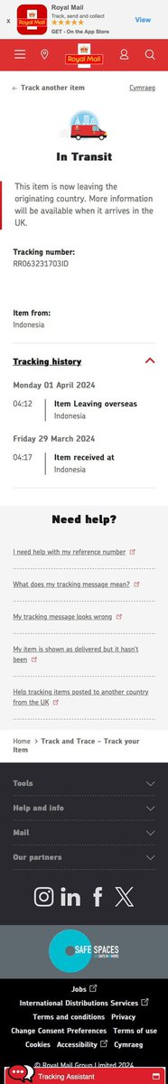 faridrafid__'s tweet photo. @RoyalMail  I send packet from bali indonesia  used @PosIndonesia &amp; they mantion was arrived in country destination UK 03/042024 handle with @RoyalMail @RoyalMailHelp but until now I dont see new update, where my packet? https://t.co/ih0eh5BumJ