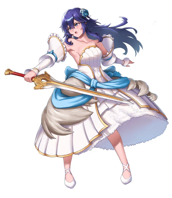 Got to draw Wedding dress Lucina again! #FireEmblem 