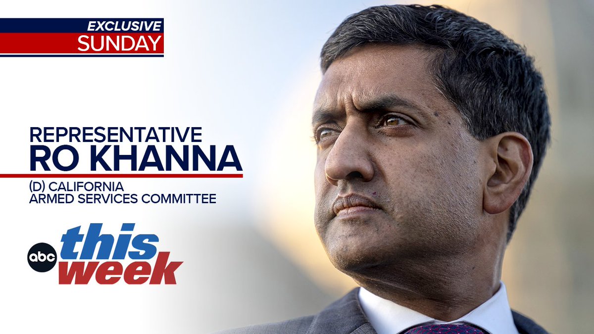 SUNDAY EXCLUSIVE: @jonkarl speaks with progressive Democrat @RepRoKhanna about his concerns over the bipartisan House foreign aid package, including a new effort to ban TikTok. Only on @ThisWeekABC trib.al/XkAY3Ho