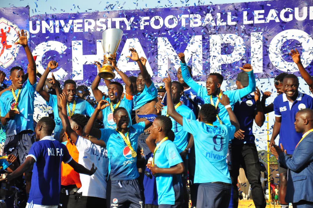 .@NkumbaUni are the champions of the University Football League (@uflug) after beating @UCUniversity at MTN Omondi Stadium in Lugogo. FT: UCU 1-3 Nkumba Kennedy Ssebadduka, Ismeal Lubega and Isaac Musuga were on target for Nkumba while Sharif Ssewanyana netted the consolation…