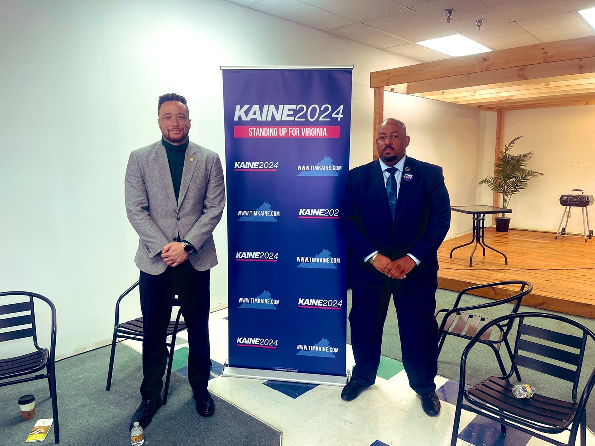 HawkDiesel1906's tweet photo. It was an honor to attend the community leaders forum & breakfast this morning sponsored by the @timkaine for Senate campaign. It was extremely powerful to hear words of wisdom from @AaronRouseVaBch, @AlexAskew757 & @MikeFeggans. #TK4VA #StandingUpForVirginia https://t.co/ThfhQIUqi4