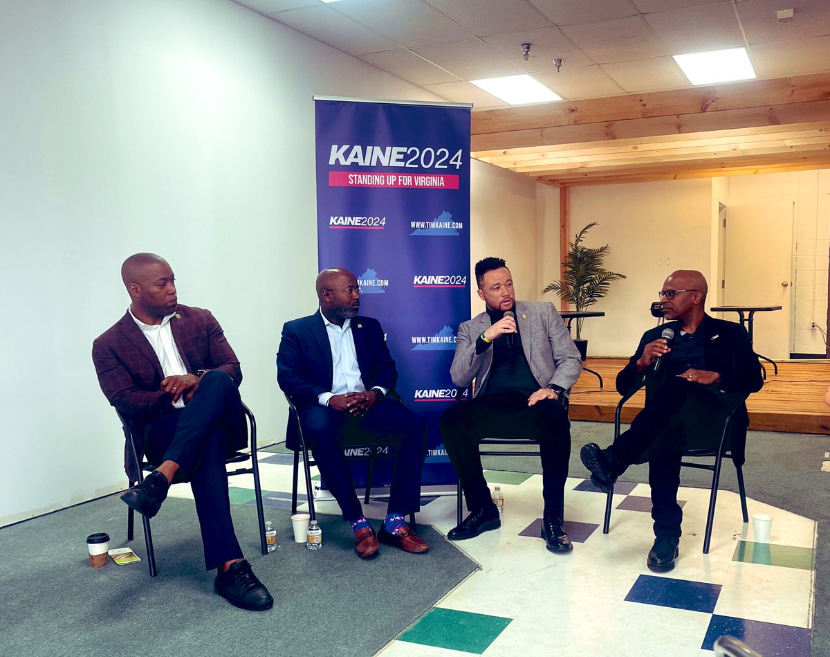 HawkDiesel1906's tweet photo. It was an honor to attend the community leaders forum & breakfast this morning sponsored by the @timkaine for Senate campaign. It was extremely powerful to hear words of wisdom from @AaronRouseVaBch, @AlexAskew757 & @MikeFeggans. #TK4VA #StandingUpForVirginia https://t.co/ThfhQIUqi4