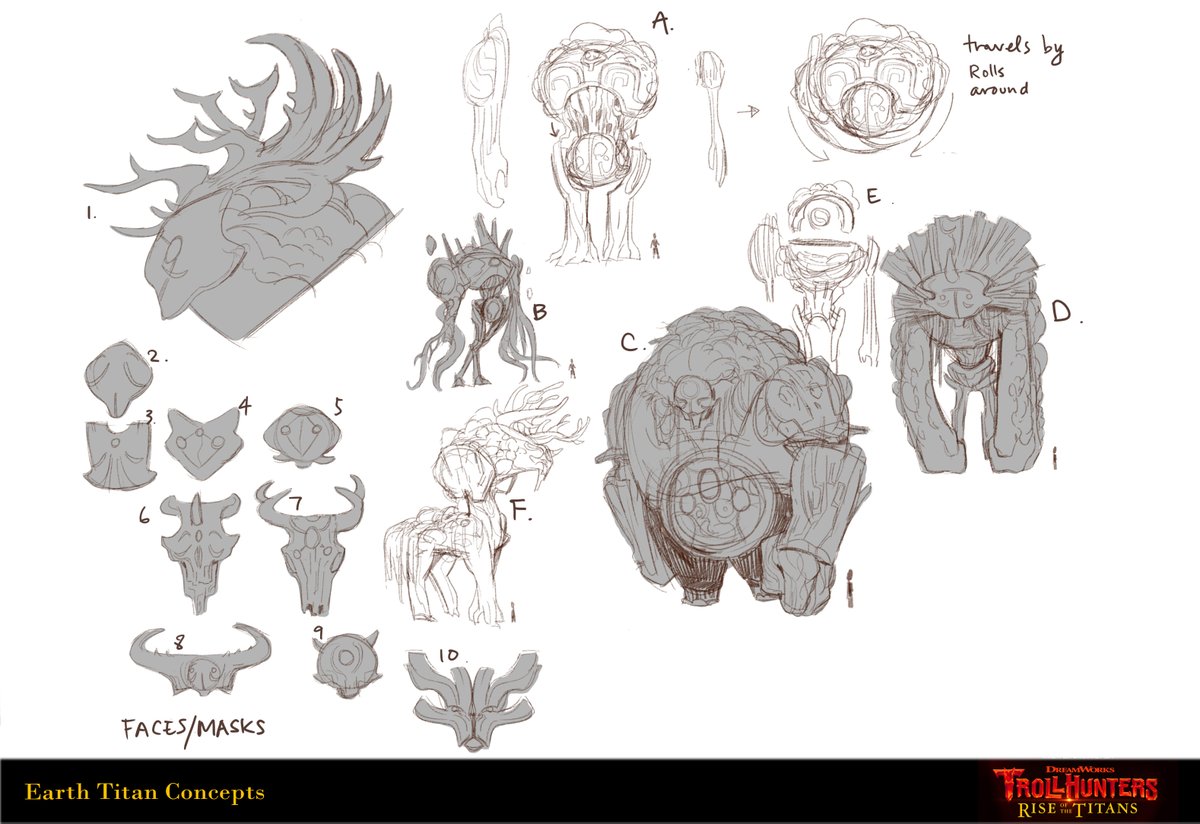 No longer available on her website, this is some of Sean Wang (@ Tanginova)'s Earth Titan designs! tanginova.com/trollhunters