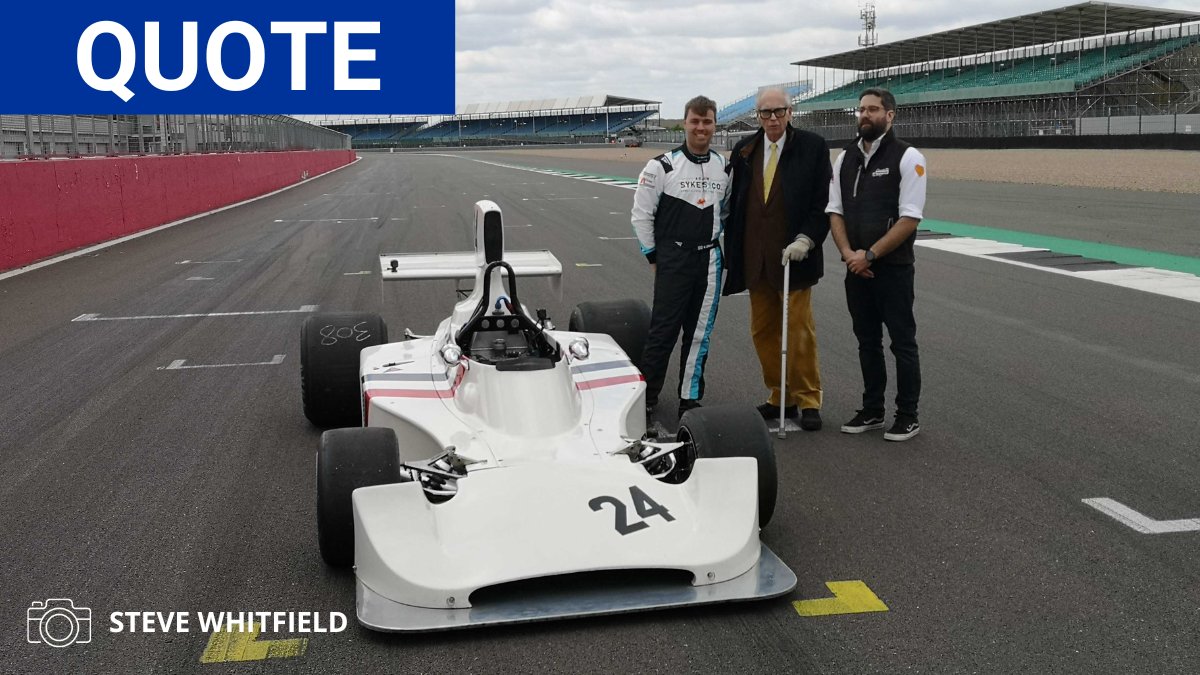 The iconic Hesketh 308 F1 car which James Hunt won the 1974 BRDC International Trophy in was given a 50th anniversary demo run around Silverstone's National layout on Saturday. And the driver behind the wheel? None other than reigning HSCC Historic FFord champion Callum Grant.