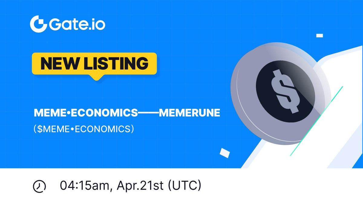 ⚡️Gate.io New Listing: MEME•ECONOMICS——MEMERUNE @luminexio

🔹 Trading Pair: #MEMERUNE / $USDT
🔹 Trading Starts: 04:15 AM, April 21st (UTC)

📈Trade: gate.io/trade/MEMERUNE…

👉Details: gate.io/article/36067

#Gateio #Newlisting