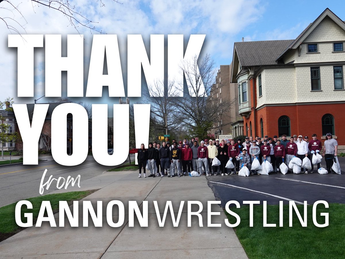 We wrapped up our 2024 Day of Giving with community service this morning. THANK YOU again to our incredible Gannon Wrestling alumni, friends, and family! #GannonWrestling #GUDayofGiving