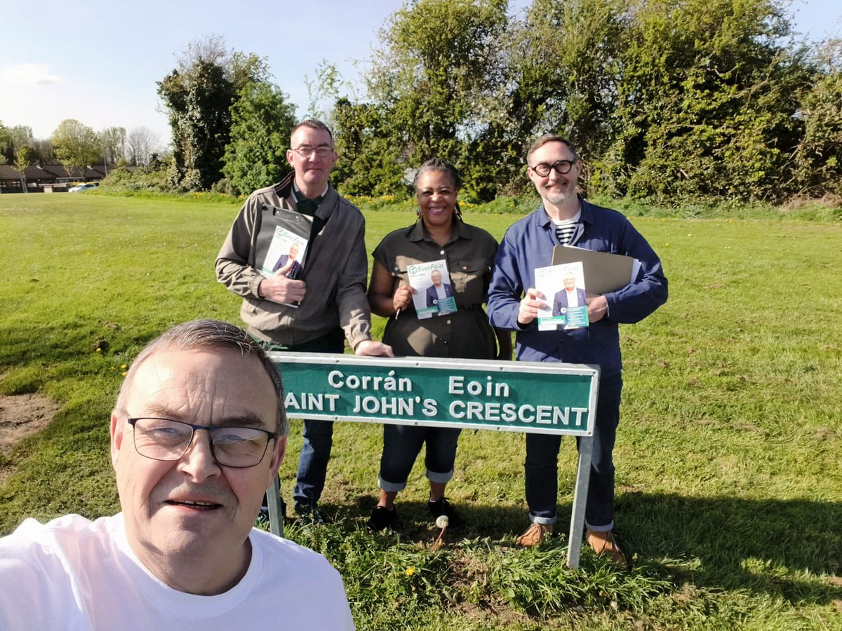 Busy Saturday… This morning chatting to @Ogra_SF activists about housing. This afternoon canvasing for SF #LE24 & #EP24 candidates in Palmerstown, Lucan & Clondalkin. #ChangeStartsHere