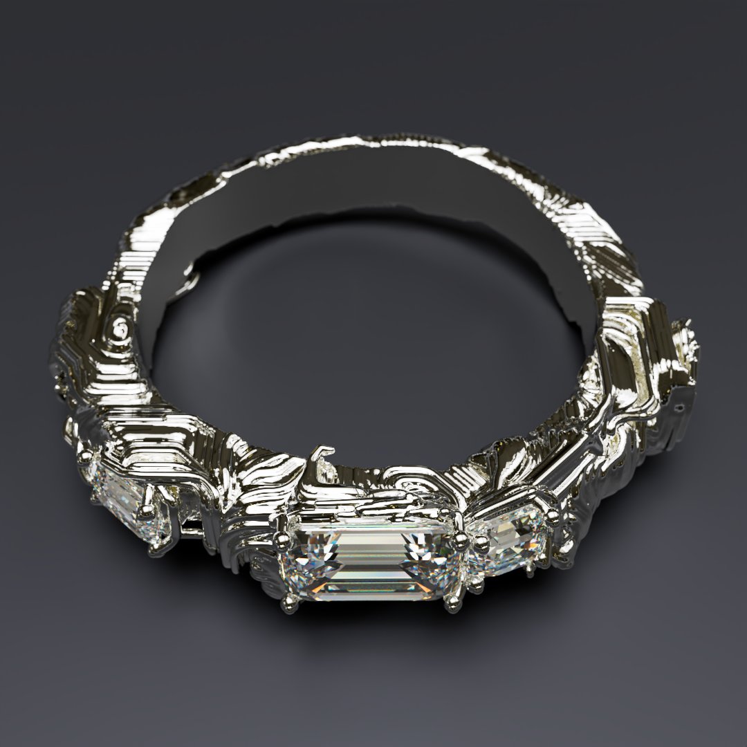 A quick render to get an idea of what it looks like with embedded stones in it.

Next step: Source actual physical diamonds and calibrate the design.

#WIP #Houdini #b3d #jewellery