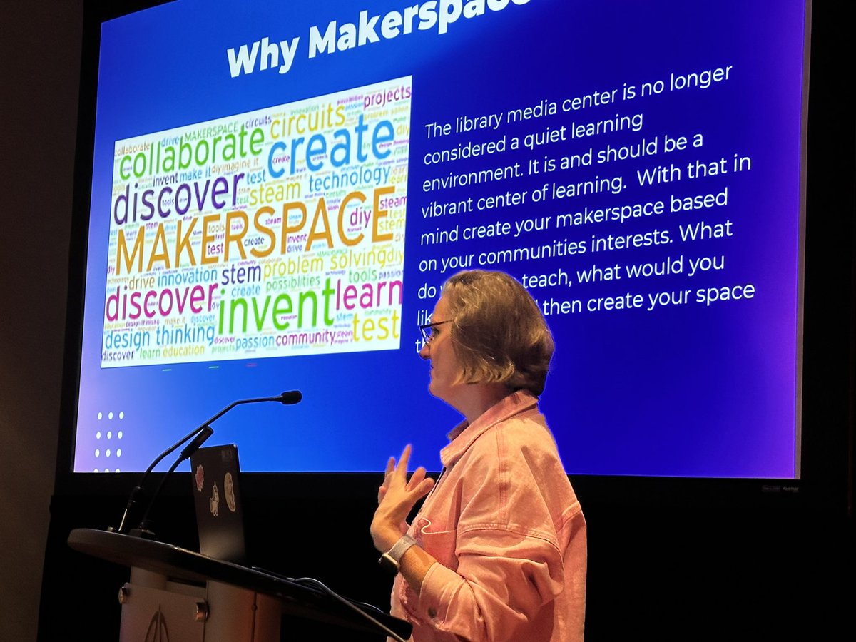 Proudly presented at Texas Library Association, Canva designs and Makerspace curation