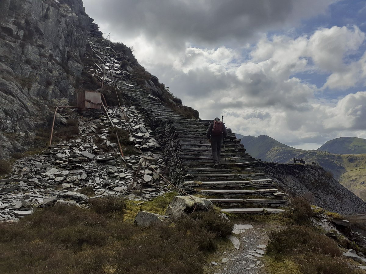 Wonderful #walk today with @EryriRamblers exploring Dinorwic Quarry #NorthWales A lot of climbing involved, but worth it for the fab views @RamblersCymru @RamblersGB @DerekTheWeather @NWalesSocial @NorthWalesWalks